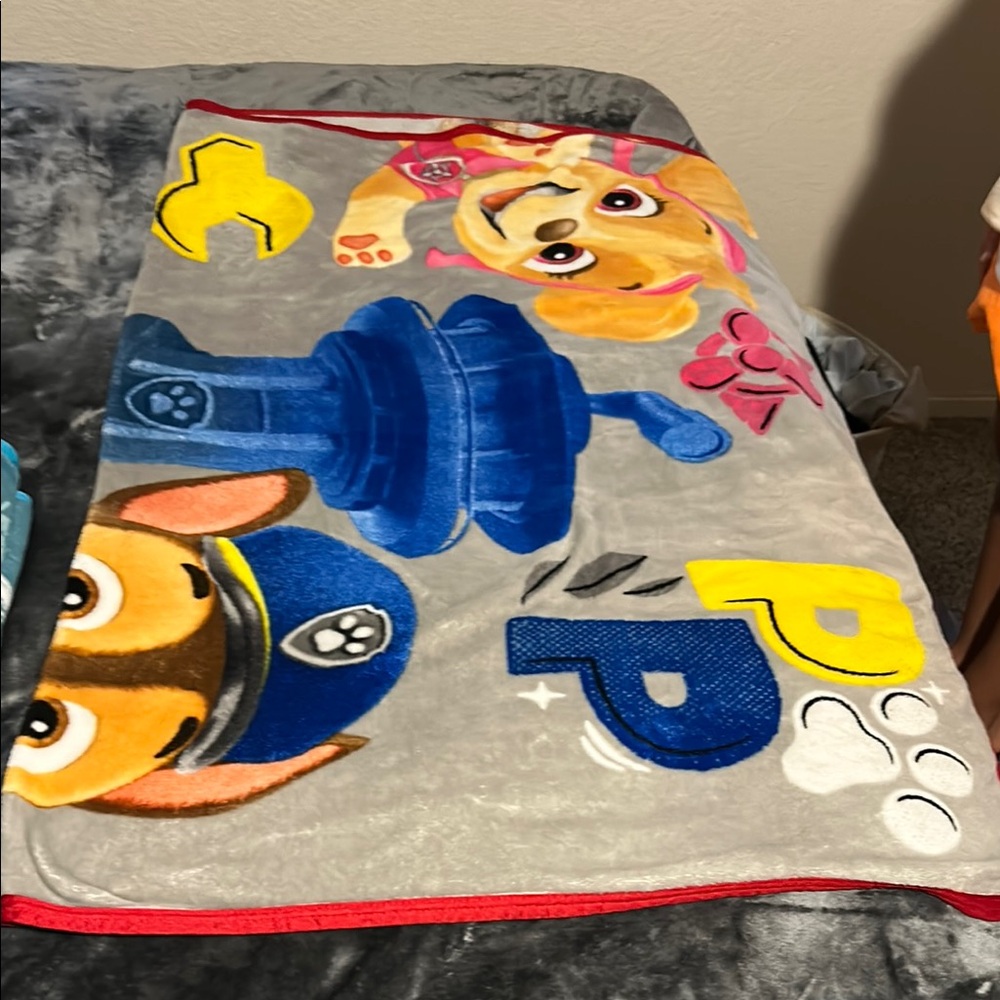 Paw Patrol Blue and Yellow Toy Blanket46x60